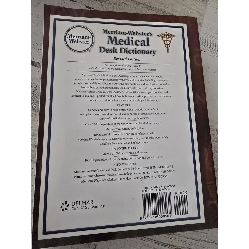 Merriam-Webster Medical Desk Dictionary Revised Edition Paperback 9781418000561